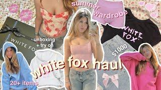 $1000 WHITE FOX BOUTIQUE try-on haul *HUGE* clothing haul