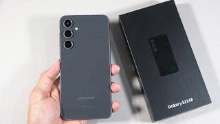 Samsung Galaxy S23 FE unboxing camera speakers antutu gaming test