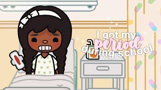 I got MY PERIOD DURING SCHOOL *NURSE*  EP.8  *with voices*  Toca Life World Roleplay