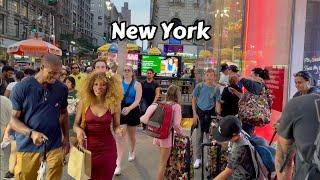 New York City 94°f Heat Walking Tour 4k Video