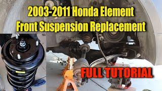 2003-2011 Honda Element Front Suspension Struts Ball Joints Tie-Rod Sway Bar Bushing **Tutorial**