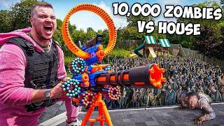 10000 ZOMBIES Vs MY HOUSE 24 Hour BATTLE ROYAL