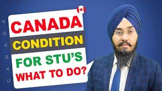 CANADA CONDITION FOR STU’s WHAT TO DO? STUDY VISA UPDATES 2024  USA CANADA UK