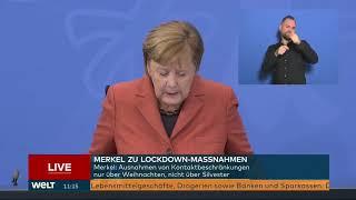 Merkel zum harten Lockdown ab 16. Dezember 2020