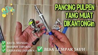 Unboxing Pancing Pulpen 1.5 meter  Joran Pena Mini Yang Muat di Kantong