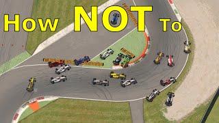 How NOT To iRacing Monza Lap 1 Turn 1