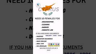 CYPRUS WORK PERMIT FOR FEMALES #a2zservicez #a2zservices