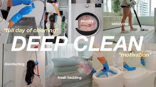 massive DEEP CLEAN & RESET ROUTINE  *extreme* cleaning motivation & organize entire apartment 2024