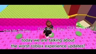 Worst Roblox Game Updates