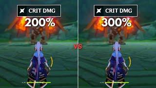 200% vs 300% Crit DMG How much DIFFERENCE ??  Genshin Impact 