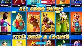 All Food Skins Item Shop & Locker Showcase Fortnite