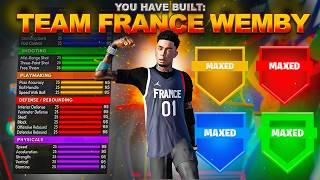 This TEAM FRANCE VICTOR WEMBANYAMA BUILD is a CHEAT CODE IN NBA 2K24… BEST WEMBANYAMA BUILD NBA2K24