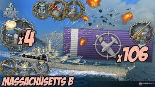 Massacre in Mass B 8 Frags 3.6k BXP 106 Planes downed  World of Warships