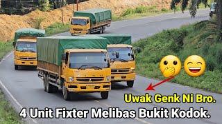 Truck Balap Melibas Tanjakan Bukit Kodok.Truk Fuso&Hino Salip MenyalipTrailer Menanjak Habis Nafas.