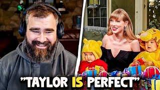 7 MINUTES AGO Jason Kelce Reacts To Taylor Swift Surprising His Daughters For Easter