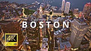 Boston Massachusetts USA  in 4K ULTRA HD 60FPS Video by Drone