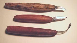 Making A Real Woodcarving Knife from Real Steel +Spoon Knife