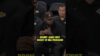 LeBron watching Bronnys Debut