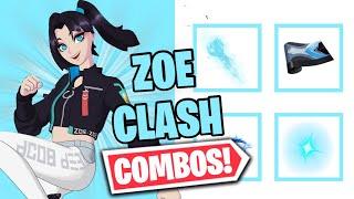 ZOE CLASH COMBOS  FORTNITE STARTER PACK REVIEW