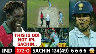 SACHIN 124 RUNS VS OLONGA  IND VS ZIM COCA COLA CUP 1998  MOST SHOCKING FIGHT MOMENT EVER 