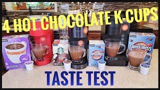 Starbucks Dunkin Donuts Swiss Miss Hot Chocolate K Cup TASTE TEST in Keurig K Supreme MINI