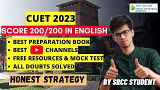 CUET 2023 english preparation strategy by SRCC Best books resources etcCUET 2023 preparationSRCC