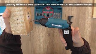 Unboxing MAKITA Makita DF001DW 3.6V Lithium-Ion 14 Hex Screwdriver Kit - Bob The Tool Man