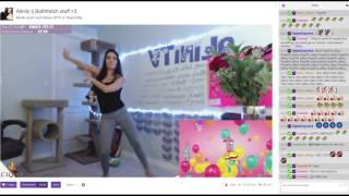 Twitch - Streamer - Girl Alinity - playing JustDance - Part 3