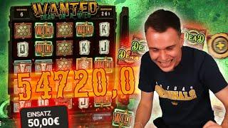 RIESEN GEWINN BEI WANTED AUF 50€  Casino Slot Stream Highlights