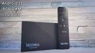 H96 MAX RK3566 Android 11 TV Box UnboxingHands on test Review in 2021 4K YoutubeGaming8GB RAM