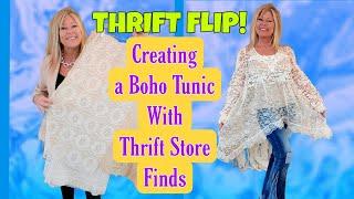 DIY Sewing Tutorial  Make A Boho Lace Tunic From Thrift Finds