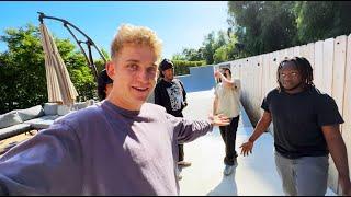 My Friends FIRST TIME in the Backyard Skate Park 2.0