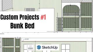 Make me a Bunk Bed Frame Millwork Drawings Using Sketchup Layout