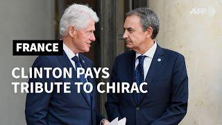 Bill Clinton Salma Hayek and others pay tribute to Jacques Chirac  AFP