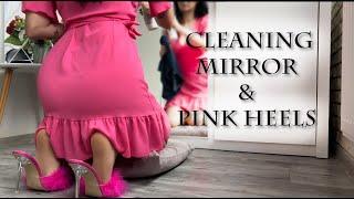 ASMR Cleaning the mirror  New home shoes try on