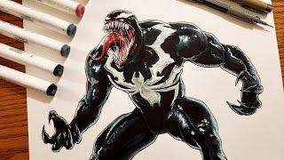 Drawing Venom  Marvels Spider-Man 2 Art by Isaac