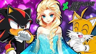 Shadow and Tails VS Deviantart  Shadow X Elsa Frozen