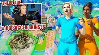 I got 100 SOCCER SKINS to scrim for $100 in Fortnite... sweatiest scrim ever