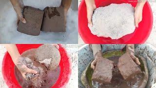 soft sand cement crumbling huge shapes amazing video @MiniLibiAsmr