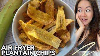  Air Fryer Plantain Chips in 7 Minutes Tostones  Crispy Healthy Snack Recipe  Rack of Lam