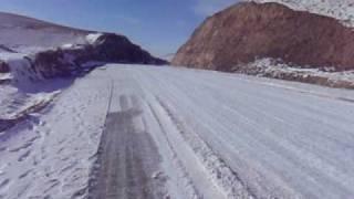 Cycling Kyrgyzstan with a 130kmph wind in mid winter