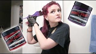 How to Burgundy Hair with Manic Panic Hair Dye Purple Haze & Wildfire  Alyssa Nicole 