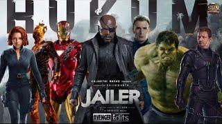 JAILER - Hukum Song  Avengers  Captain America  Iron Man  Thor  Hulk  Ghost Rider  #avengers