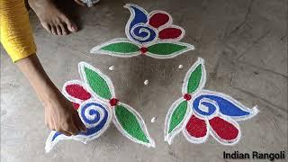 Wow amazing rangoli design  easy rangoli design ️