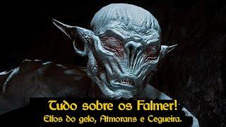 Bestiário de Skyrim- Tudo sobre os Falmer Ysgramor Elfos do Gelo cegueira e Atmora