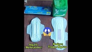 Modicare Freedom Sanitary Napkins vs Out side Market product Demo  #modicare #modicareproducts