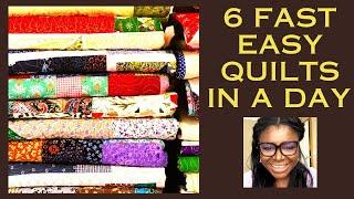 BEGINNERS IN- A- DAY- STASHBUSTER EASY FAST QUILTS ..Patterns link below.