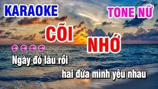 Karaoke  Cõi Nhớ  Nhạc Sống Tone Nữ Am Dễ Hát  Karaoke Thanh Hải