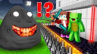 SCARY ADULT POU.EXE vs. Security Base in Minecraft Challenge - Maizen JJ and Mikey