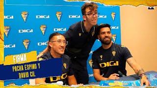 David Gil y Pacha Espino firmaron autógrafos en Bahía Sur  Cádiz Club de Fútbol